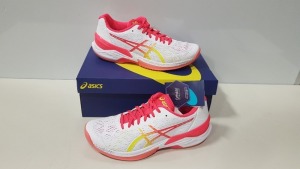 5 X BRAND NEW ASICS WOMENS SKY ELITE FF WHITE / LASER PINK SHOES UK SIZE 5.5