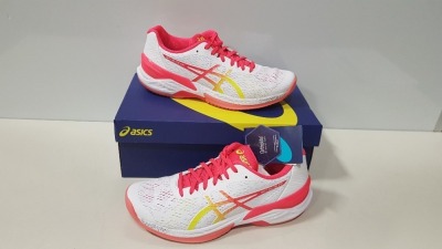 5 X BRAND NEW ASICS WOMENS SKY ELITE FF WHITE / LASER PINK SHOES UK SIZE 5.5