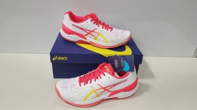 5 X BRAND NEW ASICS WOMENS SKY ELITE FF WHITE / LASER PINK SHOES UK SIZE 5