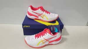 5 X BRAND NEW ASICS WOMENS SKY ELITE FF WHITE / LASER PINK SHOES UK SIZE 5