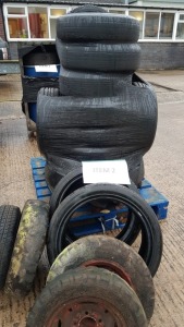 APPROX 18 X ASSORTED WHEELS AND TYRES (ON 2 PALLETS)