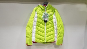 BRAND NEW COLMAR ZIP UP SKI JACKET IN GREEN AND WHITE SIZE 50