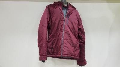 BRAND NEW EASTERN MOUNTAIN ZIP UP SKI JACKET IN MAROON SIZE MEDIUM