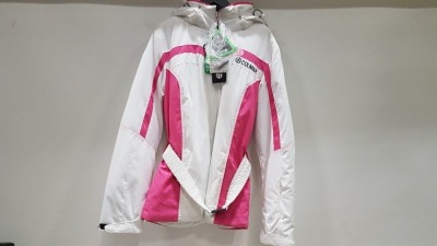 BRAND NEW COLMAR WHITE AND PINK SKI JACKET SIZE 40