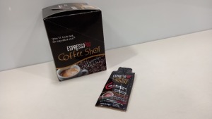 960 X BRAND NEW EXPRESSO TO GO MACCHIATO COFFEE SHOTS 12G IN COUNTER DISPLAY BOX OF 24 PIECES IDEAL FOR IRON MAN,GYMS AND HEALTHY ACTIVITIES ON THE GO EXPIRES 02/2022 IN 10 OUTER BOXES