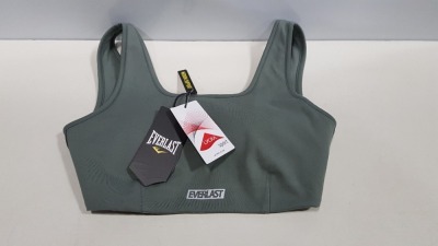 8 X BRAND NEW EVERLAST SPORTS BRA IN KHAKI SIZE 8