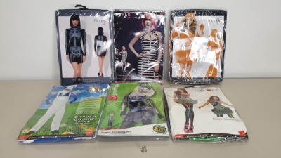 48 X BRAND NEW FANCY DRESS COSTUMES IE. SMIFFYS, FEVER - IN 2 CARTONS
