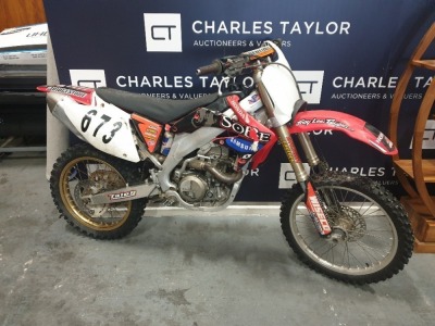 HONDA CRF MOTOX BIKE MOTORCYCLE - PETROL NO KEYS NO LOG BOOK NO MOT CHASSIS NO: JH2PF05A53M103985