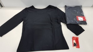20 X BRAND NEW SPANX 3/4 BOATNECK TOP IN BLACK SIZE MEDIUM RRP $58.00 (TOTAL RRP $1160.00)