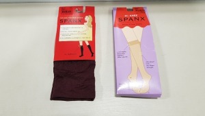 35 PIECE MIXED SPANX LOT CONTAINING SHEER KNEE HIGH SOCKS AND TOPLESS TROUSER SOCKS ALL IN ONE SIZE