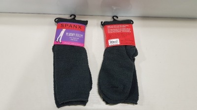 42 X BRAND NEW SPANX SUPER SOFT KNEE HIGH SOCKS IN CHARCOAL RRP $18.00 (TOTAL RRP $756.00)