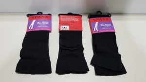 60 X PAIRS OF BRAND NEW SPANX CLASSIC RIBBED SWEATER KNEE HIGH SOCKS IN ONE SIZE RRP $18.00 (TOTAL RRP $1080.00)