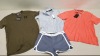 6 PIECE MIXED CLOTHING LOT CONTAINING AZZURI SPORT TOP SIZE MEDIUM, TED BAKER POLO SIZE 3, CALVIN KLEIN SHORTS SIZE MEDIUM, CONVERSE TOP SIZE MEDIUM, MAISON DE NIMES SHIRT SIZE 10, ELEVEN DEGREES TOP SIZE XL