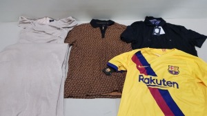 6 PIECE MIXED CLOTHING LOT CONTAINING PRESIDENT CLUB TOP SIZE XL TOMMY HILFIGER TOP SIZE LARGE, BARCELONA TOP SIZE LARGE, SISTER GLAM DRESS SIZE 10, STUDIO 8 CARDIGAN SIZE 22, ADRIANNA PAPELL DRESS SIZE 16