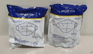 APPROX 900 X DR MYFAN KN95 THREE DIMENSIONAL PROTECTIVE MASK 3 YEAR SHELF LIFE (TO APRIL 2023) - SOME PACKS OPEN BUT CARTONS SEALED