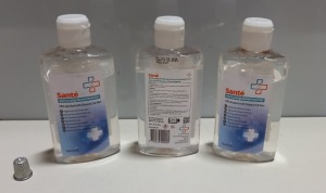 600 X SANTE MOISTURISING HAND GEL 70% ALCOHOL - 236ML BOTTLES - EXP DATE MAY 2023 - IN 25 CARTONS