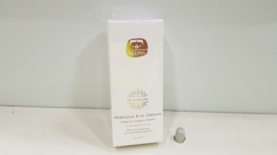 5 X BRAND NEW KEDMA ITEMS IE. 4 X PLATINUM MIRACLE EYE CREAM FOR SMOOTH AND FIRM SKIN WITH DEAD SEA MINERALS AND AGE DEFYING INGREDIENTS (25G) - EXP 24/2/22 PLUS 1 X BRAND NEW KEDMA PLATINUM FACIAL CLEANSING OIL FOR SMOOTH AND RADIANT SKIN WITH DEAD SEA M