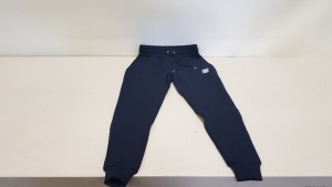 32 X BRAND NEW SIKSILK NAVY BLUE JOGGERS SIZE SMALL, MEDIUM AND LARGE ON 2 SHELVES