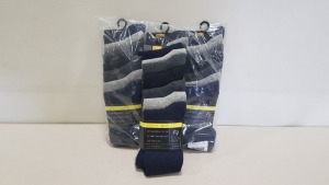 10 X BRAND NEW PACKS OF 3 CONTAINING 7 SOCKS IN EACH PACK MATALAN MENS SOCKS SIZE 12/14