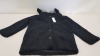 10 X BRAND NEW MISS SELFRIDGE FAUX FUR BUTTONED BLACK JACKETS SIZE LARGE RRP £65.00 (TOTAL RRP £650.00)