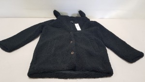 10 X BRAND NEW MISS SELFRIDGE FAUX FUR BUTTONED BLACK JACKETS SIZE LARGE RRP £65.00 (TOTAL RRP £650.00)