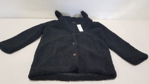 10 X BRAND NEW MISS SELFRIDGE FAUX FUR BUTTONED BLACK JACKETS SIZE MEDIUM RRP £65.00 (TOTAL RRP £650.00)