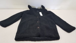 15 X BRAND NEW MISS SELFRIDGE FAUX FUR BUTTONED BLACK JACKETS SIZE SMALL RRP £65.00 (TOTAL RRP £975.00)