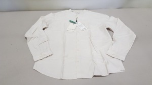 23 X BRAND NEW TOPMAN SELECTED HOMME BONE WHITE ORGANIC SHIRTS SIZE XL RRP £34.99 (TOTAL RRP £805.00)