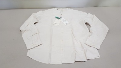 23 X BRAND NEW TOPMAN SELECTED HOMME BONE WHITE ORGANIC SHIRTS SIZE XS RRP £34.99 (TOTAL RRP £805.00)