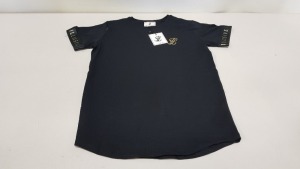 33 x BRAND NEW ILLUSIVE LONDON CREWNECK BLACK T SHIRTS SIZE 11 YEARS