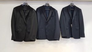 3 X ARMANI COLLEZIONI SUIT BLAZERS IN BLACK AND NAVY