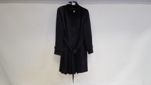 9 X BRAND NEW DOROTHY PERKINGS LONG BLACK BUTTONED COATS IN SIZE 16 RRP-£55.00 TOTAL RRP-£495.00