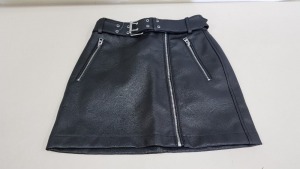 16 X BRAND NEW TOPSHOP BLACK SKIRTS UK SIZE 6 RRP £32.00 (TOTAL RRP £512.00)