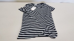 22 X BRAND NEW MAMALICIOUS BLACK AND WHITE STRIPED TOPS SIZE XL RRP £26.00 (TOTAL RRP £572.00)