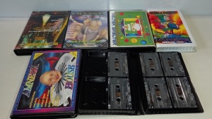 60 X INCOMPLETE BOXED SET OF CASSETTES IE DOUBLE DIPPED 1995 , DANCE PLANET , THE BIG ONE AND UPRAW ETC