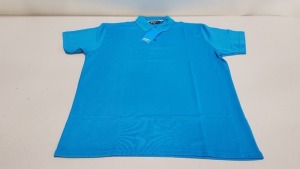 50 X BRAND NEW PAPINI CLIMATE BLUE POLO SHIRTS IN SIZE M