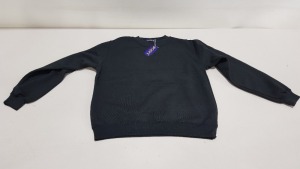 25 X BRAND NEW PAPINI BLACK SWEATSHIRTS SIZE XS