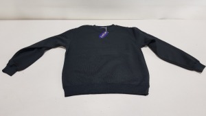 25 X BRAND NEW PAPINI BLACK SWEATSHIRTS SIZE XS