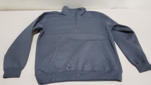 25 X BRAND NEW PAPINI TITANIUM QUARTER ZIP SWEATSHIRTS IN SIZE L