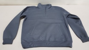 25 X BRAND NEW PAPINI TITANIUM QUARTER ZIP SWEATSHIRTS IN SIZE S