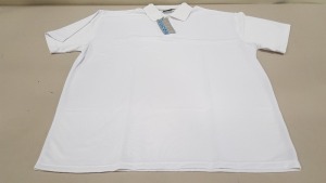 26 X BRAND NEW PAPINI CLIMATE WHITE POLO SHIRTS IN SIZE XXL