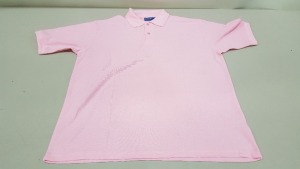 50 X BRAND NEW PAPINI SOFT PINK POLO SHIRTS SIZE LARGE