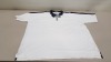 50 X BRAND NEW PAPINI ELBA WHITE AND NAVY POLO SHIRTS SIZE XS AND XXXL