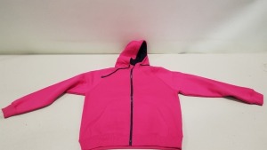 14 X BRAND NEW PAPINI FUSCHIA PINIK/NAVY ZIPPED HOODED JUMPERS IN SIZE SMALL