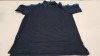 46 X BRAND NEW PAPINI SICILY ROYAL/NAVY POLO SHIRTS SIZES MEDIUM, XXL AND 3XL