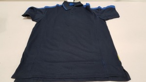 46 X BRAND NEW PAPINI SICILY ROYAL/NAVY POLO SHIRTS SIZES MEDIUM, XXL AND 3XL