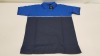 56 X BRAND NEW PAPINI ROYAL NAVY POLO SHIRTS SIZE 3XL AND LARGE AND XS