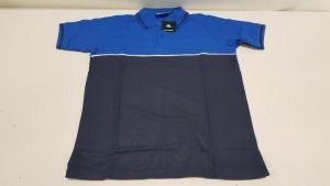 56 X BRAND NEW PAPINI ROYAL NAVY POLO SHIRTS SIZE 3XL AND LARGE AND XS