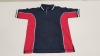 50 X BRAND NEW PAPINI VERONA NAVY AND RED POLO SHIRTS SIZE 9-10 YEARS