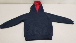 17 X BRAND NEW PAPINI NAVY AND RED HOODED JUMPERS SIZE 5-6 AND 7-8 YEARS